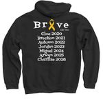 Brave Like Cloe 2026, a Black Pullover Hoodie (back-view)