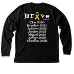 Brave Like Cloe 2026, a Black Heather Premium Long Sleeve Tee (back-view)