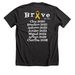 Brave Like Cloe 2026, a Dark Grey Heather Premium Unisex Tee (back-view)