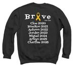 Brave Like Cloe 2026, a Black Crewneck Sweatshirt (back-view)