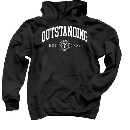 OUTSTANDING Collegiate HOBY Apparel, a Black Pullover Hoodie