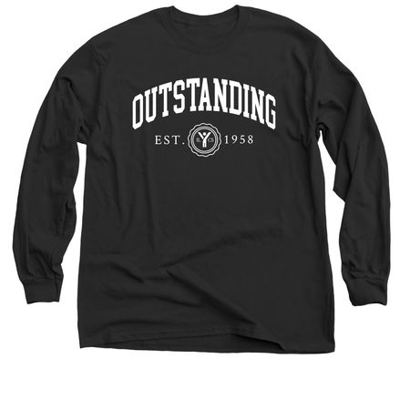 OUTSTANDING Collegiate HOBY Apparel, a Black Classic Long Sleeve Tee
