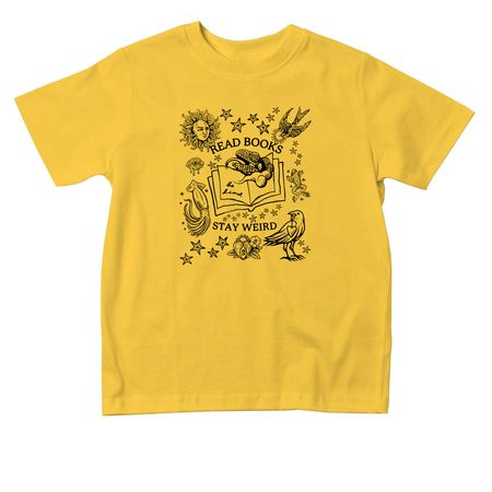 Whimsigoth Toddler! Read Books. Stay Weird., a Yellow Toddler Tee