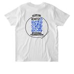 KMT2B Dystonia Foundation, a White Stanley/Stella Unisex Rocker Tee (back-view)