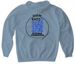 KMT2B Dystonia Foundation, a Stone Blue Gildan Softstyle Pullover Hoodie (back-view)