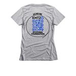 KMT2B Dystonia Foundation, a Dark Heather Grey Women's Slim Fit Tee (back-view)
