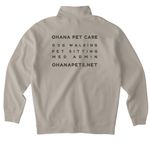 Pet Wellness Advocate, a Cement Midweight Quarter Zip Pullover (back-view)