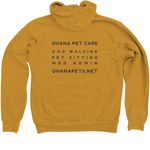 Pet Wellness Advocate, a Heather Mustard Zip Up Hoodie (back-view)