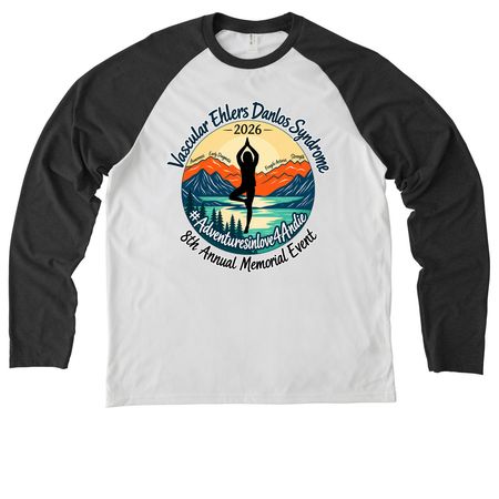 2026 Annual Adventuresinlove4Andie Event, a Space Black/ Bright White Allmade Eco Triblend Colorblock Raglan Long Sleeve Tee
