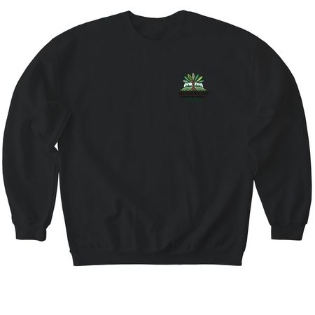 "Rooted In Community" Tees, a Black Softstyle Crewneck Sweatshirt