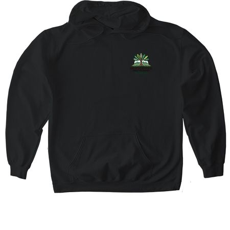 "Rooted In Community" Tees, a Black Gildan Softstyle Pullover Hoodie