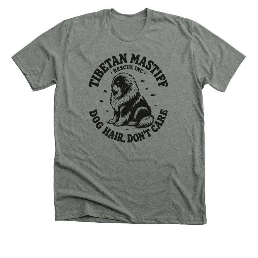 Dog Hair, Don't Care, a Deep Heather Premium Unisex Tee