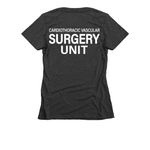 Original 5EW, a Charcoal Women's Slim Fit Tee (back-view)