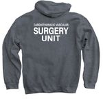 Original 5EW, a Dark Heather Pullover Hoodie (back-view)
