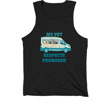 Proud of the pronouns&nbsp;, a Black Premium Cotton Tank