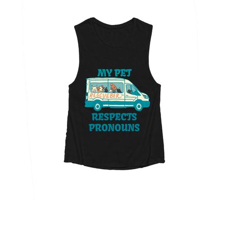Proud of the pronouns&nbsp;, a Black Women's Muscle Tank
