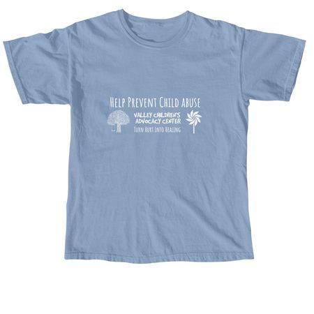 Prevent Child Abuse Merch Line - Spring 2026&nbsp;, a Washed Denim Comfort Colors Unisex Tee