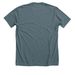 JLP Postage Stamp, a Heather Slate Premium Unisex Tee (back-view)