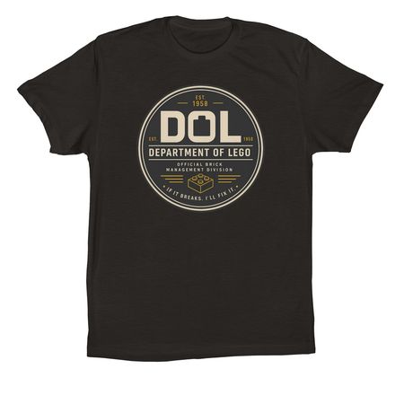 DOL - Department of Lego, a Black Premium Cotton Tee
