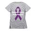 Chicago PanCAN Affiliate Apparel, a Dark Heather Grey Women's Slim Fit Tee (back-view)