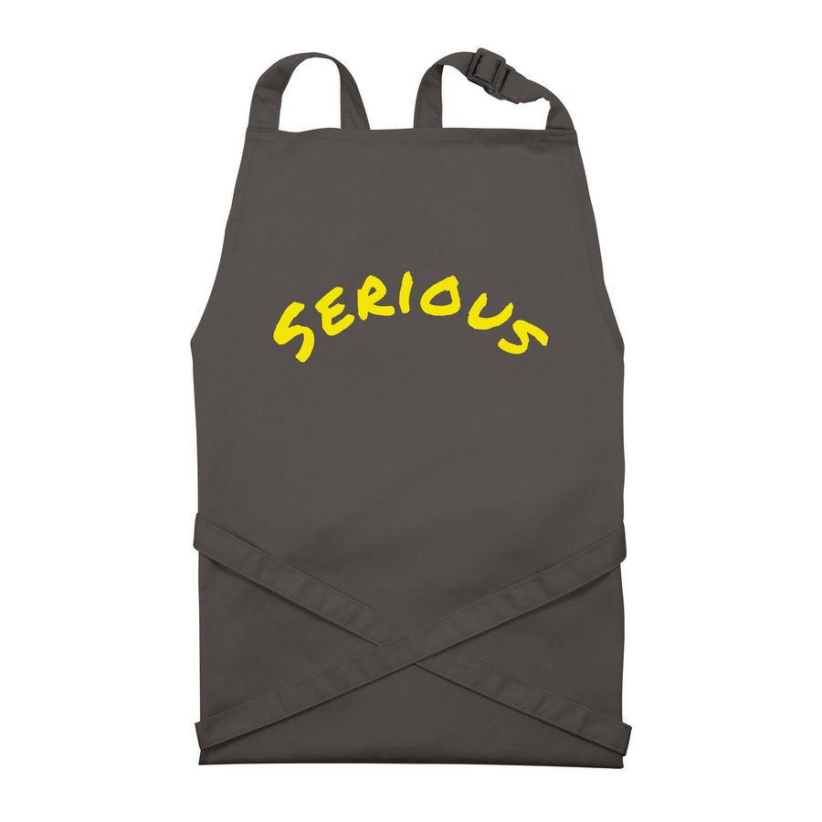 Compliments to the Chef, a Dark Grey Recycled Bib Apron