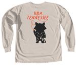 Roxy Raccoon, a Ivory Comfort Colors Long Sleeve Tee (back-view)