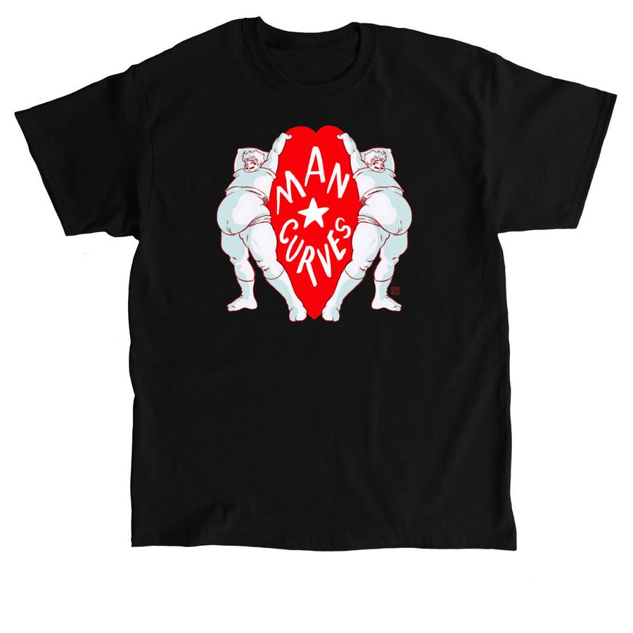 Man Curves, a Black Classic Unisex Tee