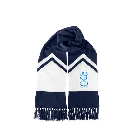 SRCD Scarf, a True Navy/ White Two-Tone Gameday Scarf