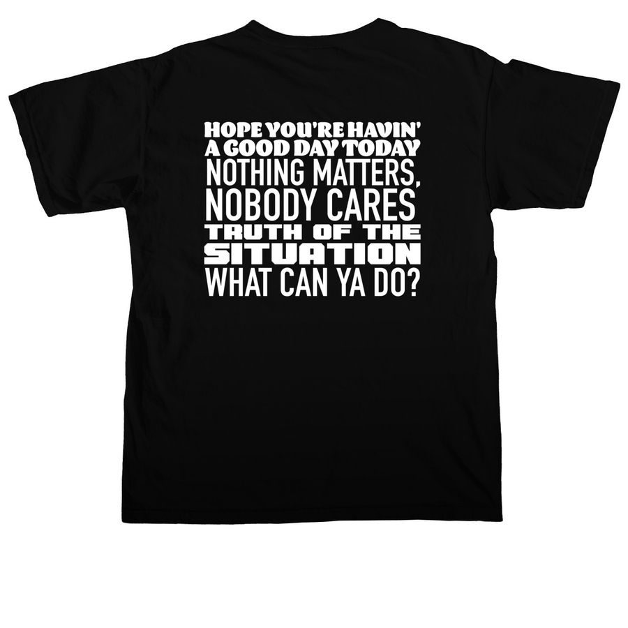 Anxiety Tuesday, a Black Comfort Colors Unisex Tee (back-view)
