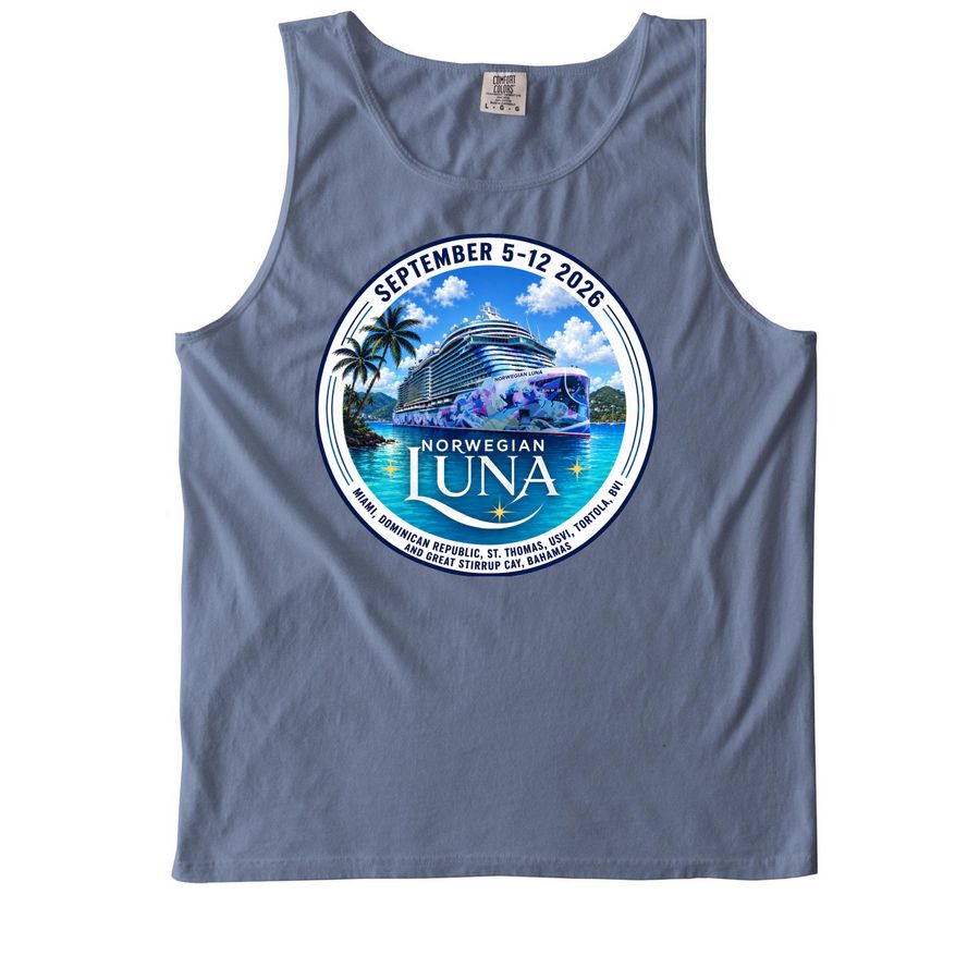 Here's The Luna Tank Top!, a Blue Jean Comfort Colors Tank Top