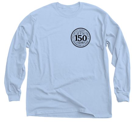 Anniversary Shirts, a Light Blue Classic Long Sleeve Tee