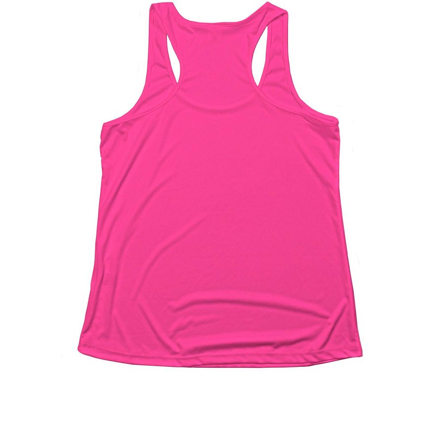 Performance Classic Logo - Black, a Neon Pink Women's Performance Tank (back-view)