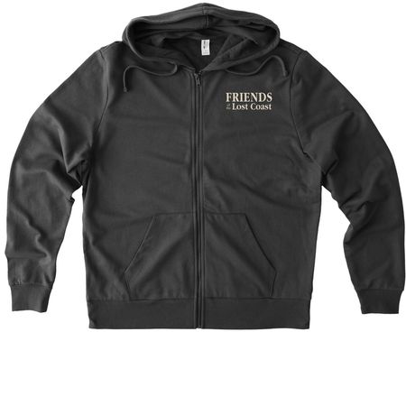 No Coast Like The Lost Coast, a Terrain Grey Allmade Organic French Terry Zip Up Hoodie