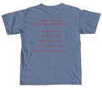 Theology Week&nbsp;, a Blue Jean Comfort Colors Unisex Tee (back-view)