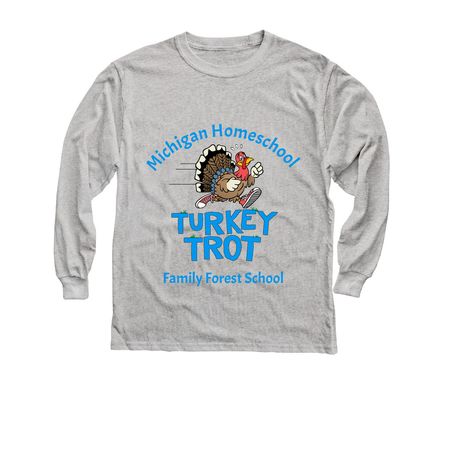 2026 Turkey Trot, a Sport Grey Youth Long Sleeve Tee