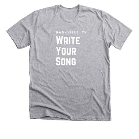 Write Your Song - Nash, a Athletic Heather Premium Unisex Tee