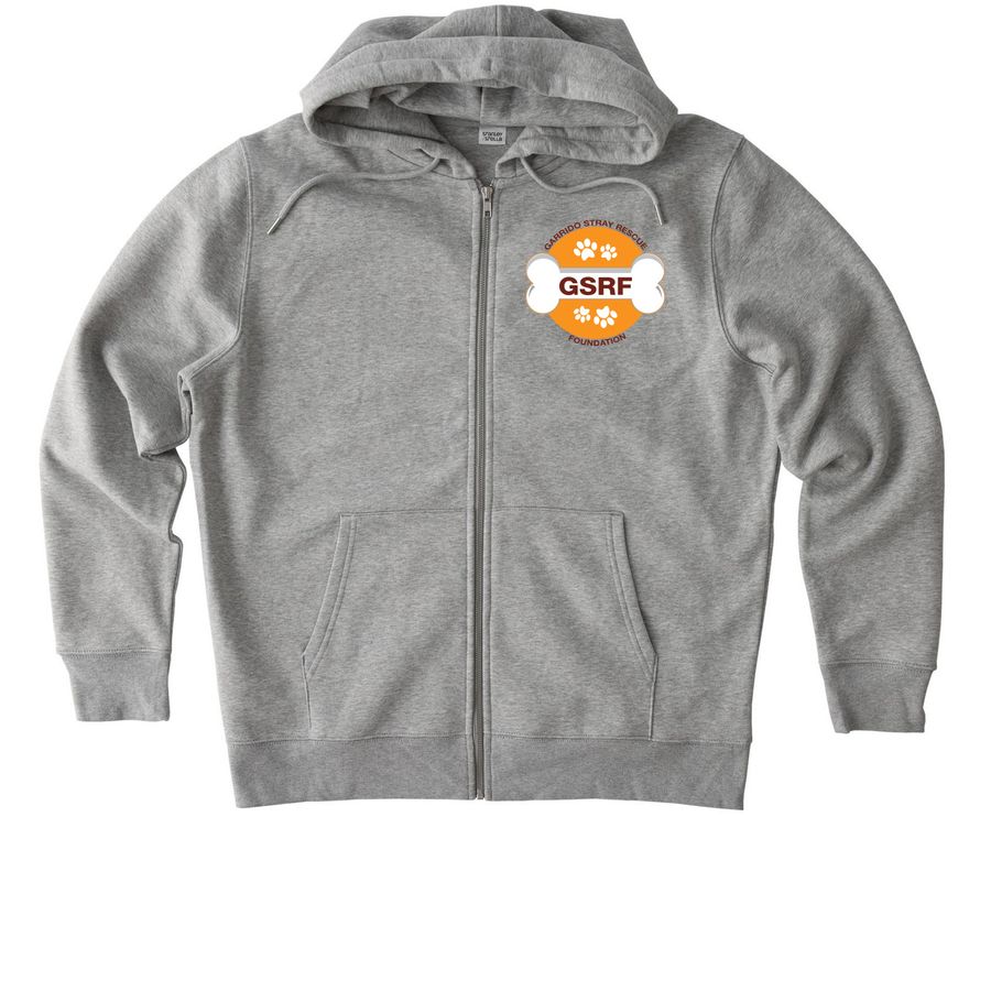 Thank you for SAVING a LIFE, a Heather Grey Stanley/Stella Unisex Cultivator 2.0 Zip Up Pullover Hoodie