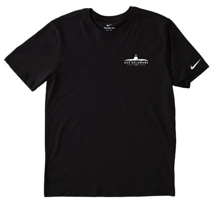USS Delaware (NIKE), a Black Nike Dri-FIT Jersey Blend Performance Tee