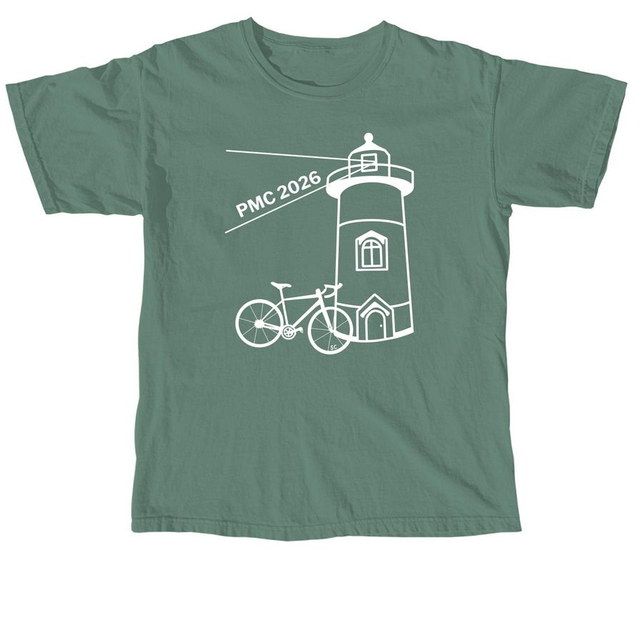 Meg's 8th Pan-Mass Challenge, a Light Green Comfort Colors Unisex Tee
