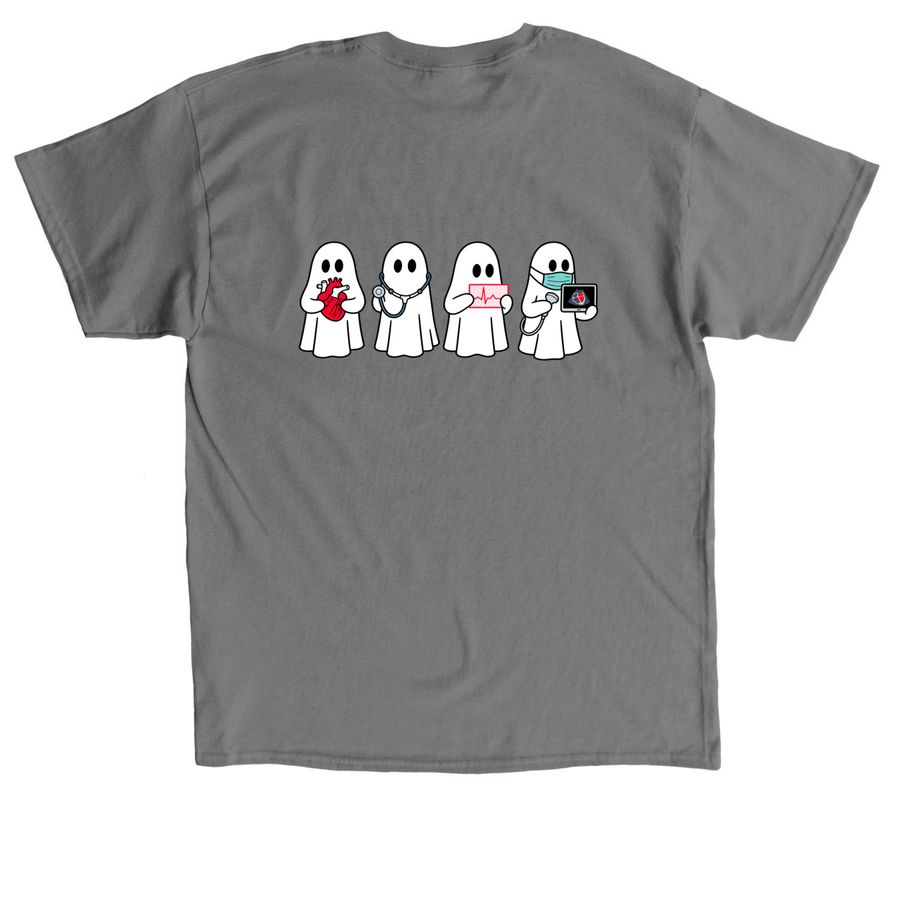 MUSC HALLOWEEN, a Charcoal Classic Unisex Tee (back-view)