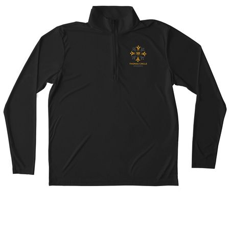 TCS 50th Anniversary Quarter Zip, a Black Unisex Performance Quarter Zip Pullover