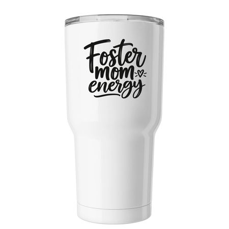 Foster Mom, a White Insulated Tumbler