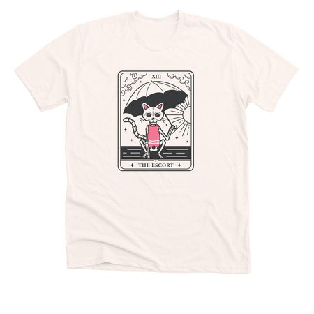 The Escort, a Heather Natural Premium Unisex Tee
