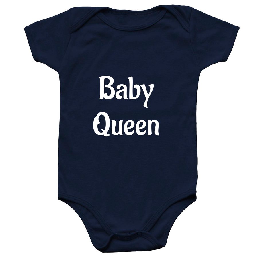 Baby Queen, a Navy Infant Onesie