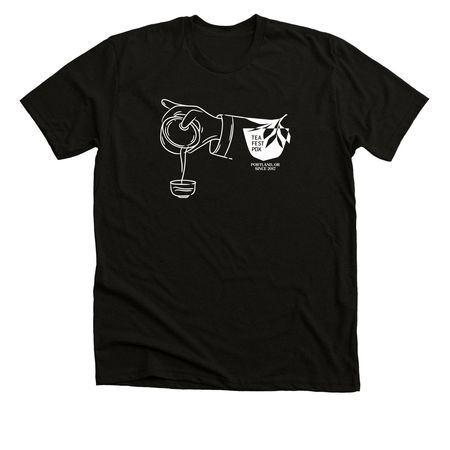 2026 TeaFestPDX - #2, a Black Heather Premium Unisex Tee
