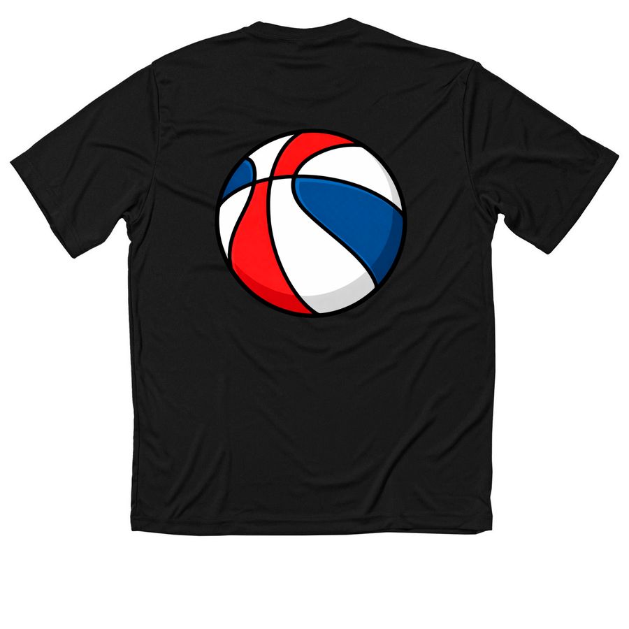 Team Shooting Shirts, a Black Classic Performance Tee (back-view)