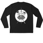 Passata Sotto Activewear Shirt, a Black Unisex Performance Long Sleeve Tee (back-view)