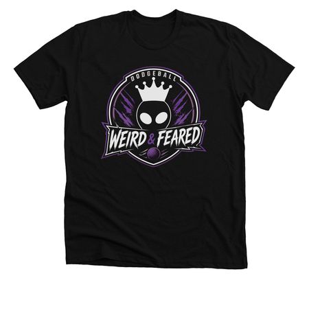 Weird & Feared Dodgeball Team Shirt, a Solid Black Blend Premium Unisex Tee