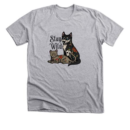 Stay Wild, a Athletic Heather Premium Unisex Tee