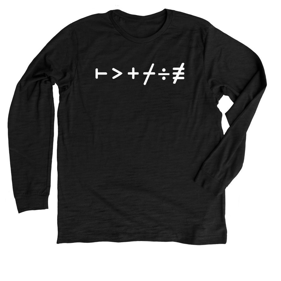 Above Average, a Solid Black Blend Premium Long Sleeve Tee